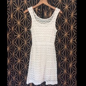 Pins & Needles S Cream Crochet Dress